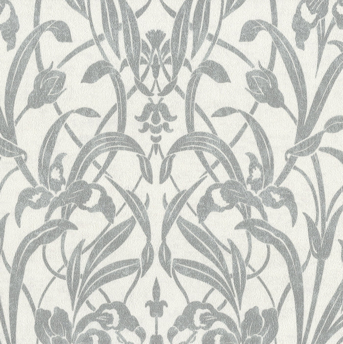 Luxury Floral Damask - White - Wide - 23 Rolls Due October