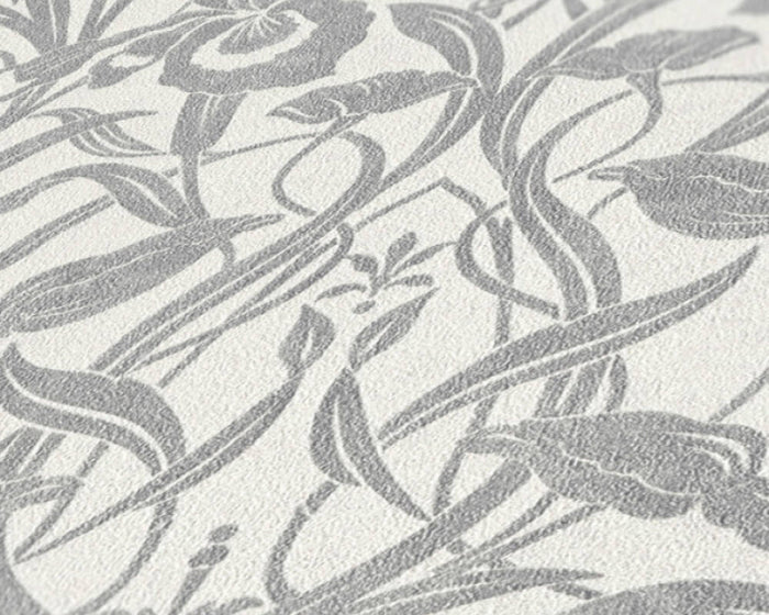 Luxury Floral Damask - White - Wide - 23 Rolls Due October