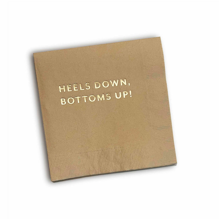 Mare Modern Goods Cocktail Napkins: Heels Down. Bottoms Up!
