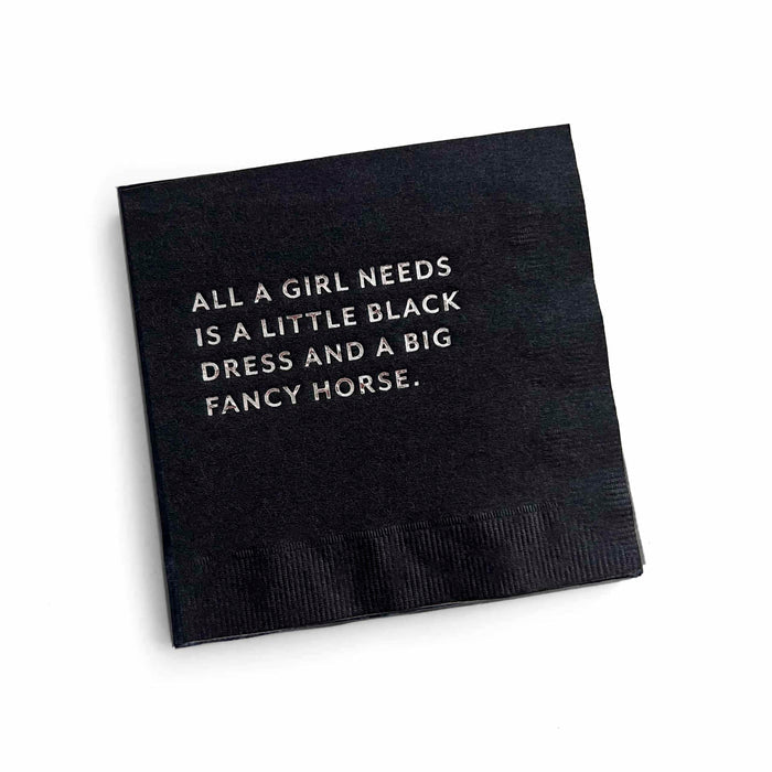 Mare Modern Goods Cocktail Napkins: Little Black Dress