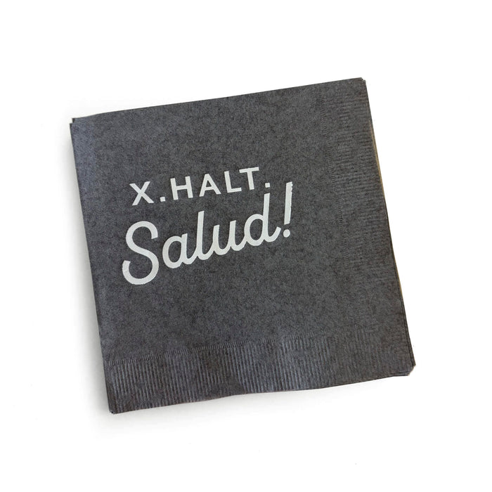 Mare Modern Goods Cocktail Napkins: X. Halt. Salud!