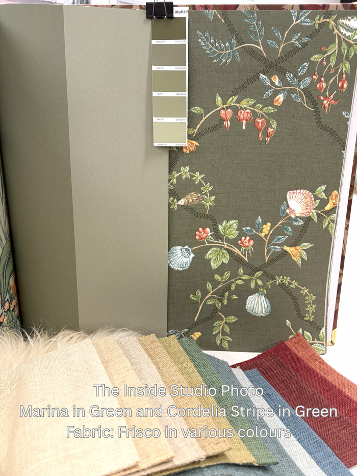 Marina – Floral Trellis Wallpaper – Green