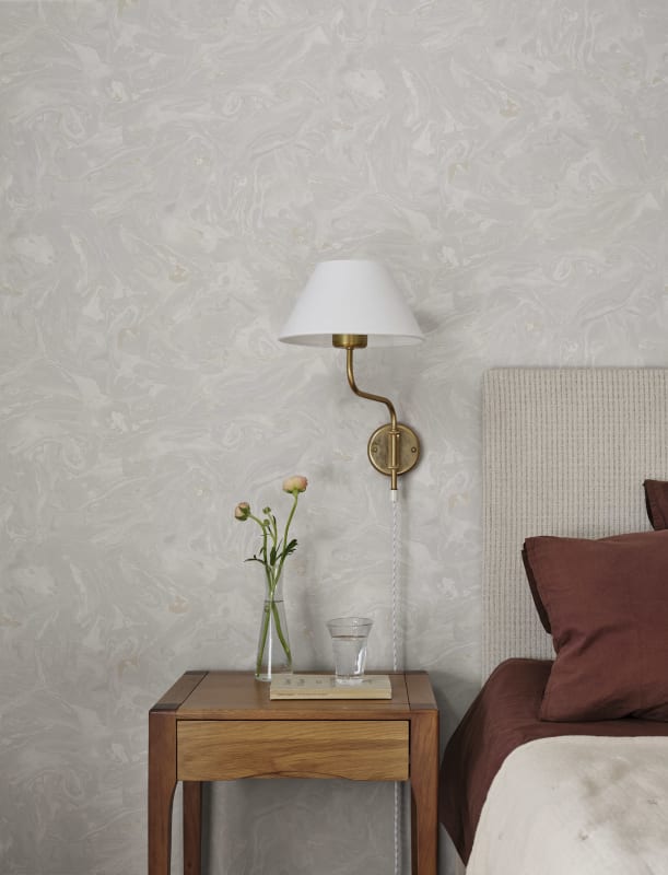 Marion Marble Wallpaper - Grey