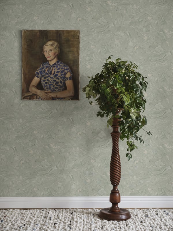 Marion Marble Wallpaper - Sage Green