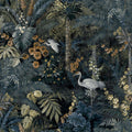 Masoala Tropical Crane Wallpaper – Navy