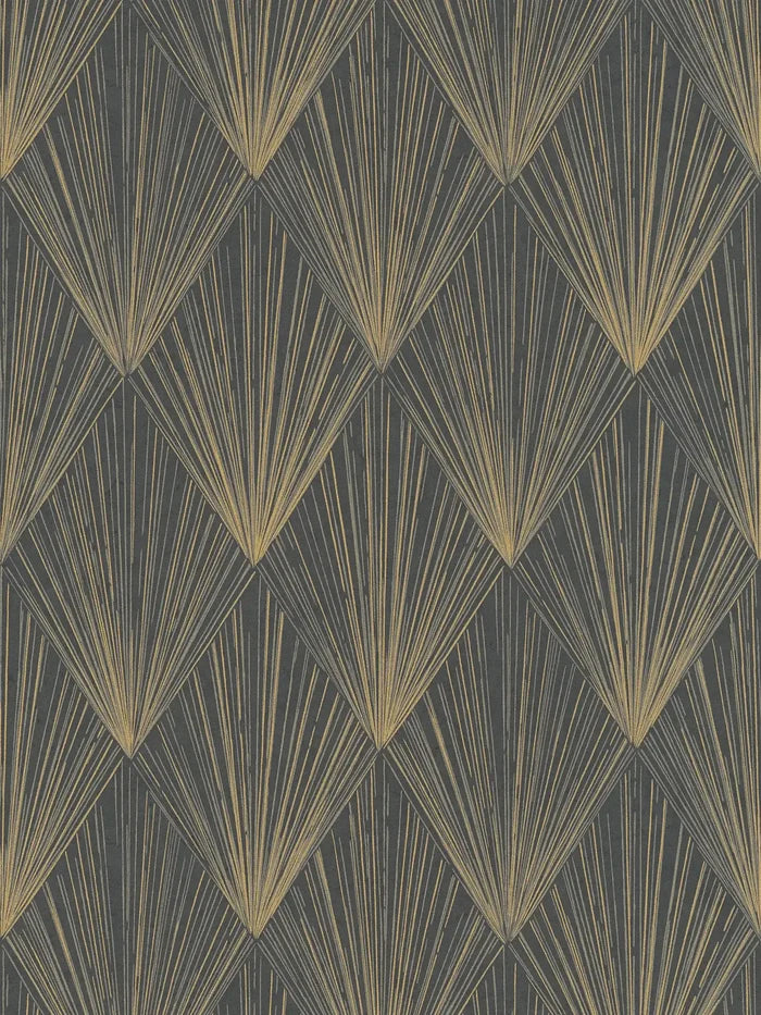 Metallic Moments Wallpaper - Black - Discontinuing