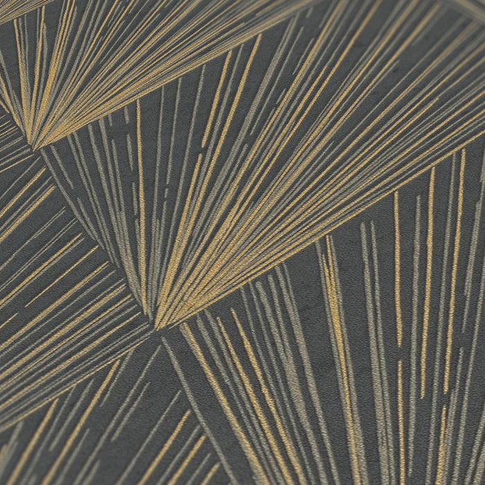 Metallic Moments Wallpaper - Black - Discontinuing