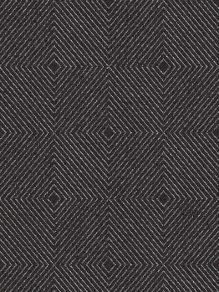 Metropolitan Grid - Abstract Vinyl Wallpaper - Black - Discontinuing