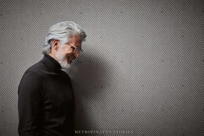 Metropolitan Grid - Abstract Vinyl Wallpaper - Grey