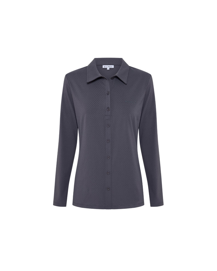 Milrey Callie Blouse Long Sleeve - Dark Grey