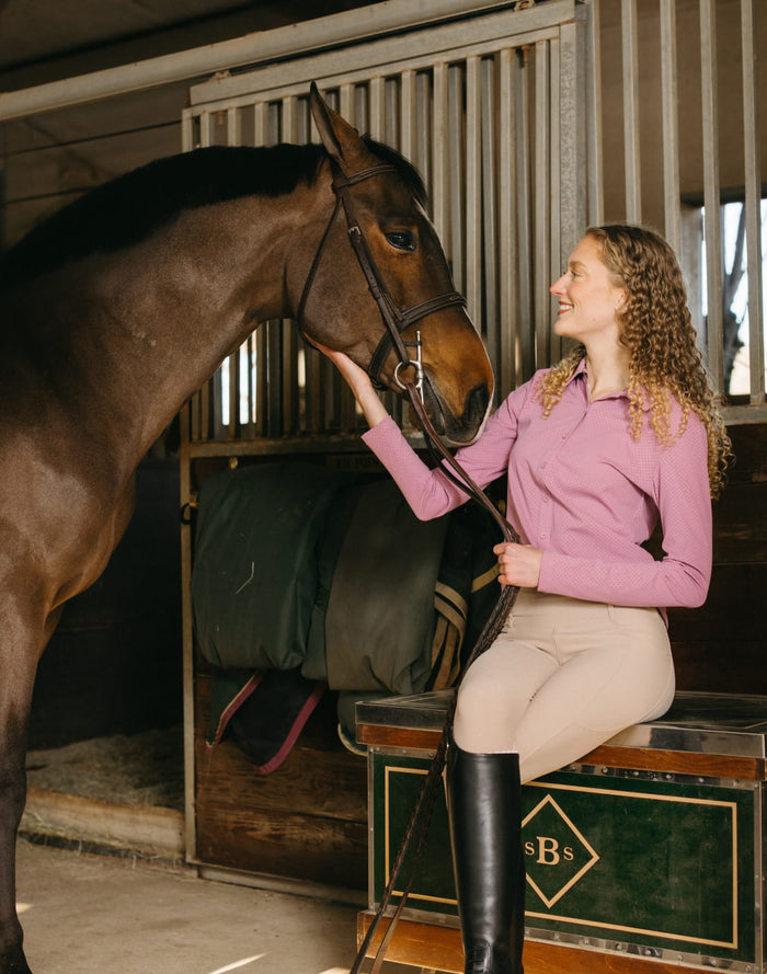 Milrey Callie Blouse Long Sleeve - Rose Pink - Equiluxe Tack