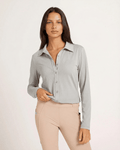 Milrey Callie Blouse Long Sleeve - Steel Blue - Equiluxe Tack