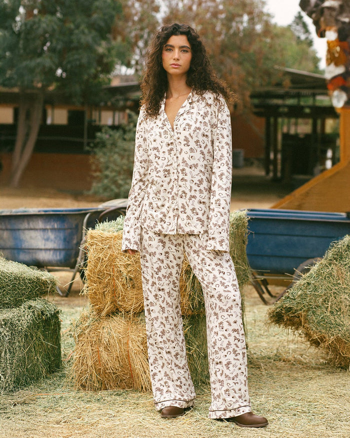 Milrey Countryside Toile - Long Sleeve Pyjama Set - Equiluxe Tack