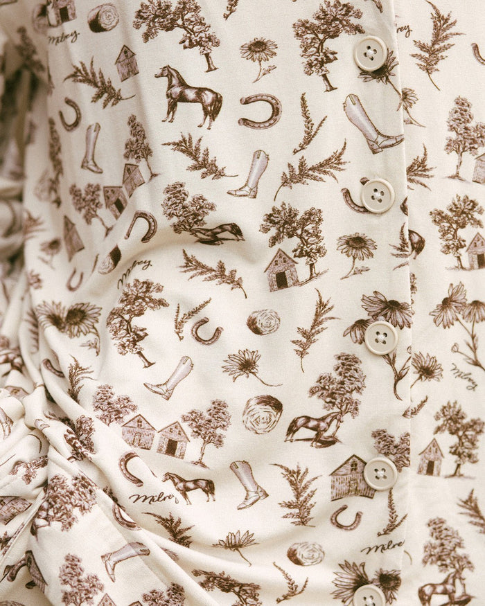 Milrey Countryside Toile - Long Sleeve Pyjama Set - Equiluxe Tack