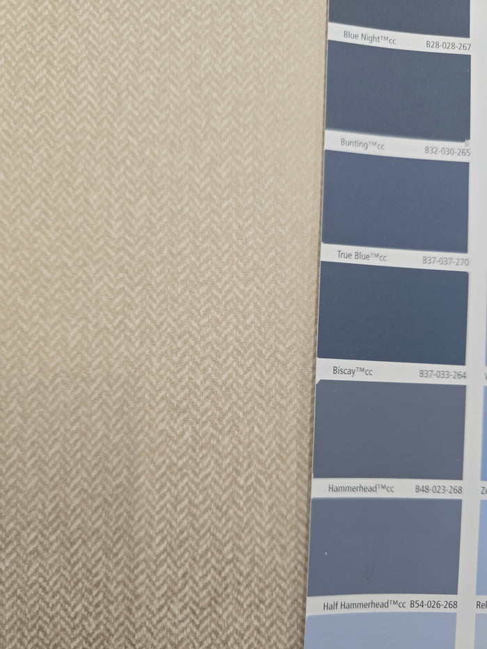 Mini Chevron Wallpaper - Subtle Gold - LAST 5 ROLLS