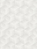Modern Cubes - Geometric Wallpaper - White