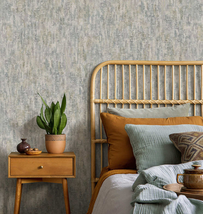 Modulo Textured Wallpaper - Blue