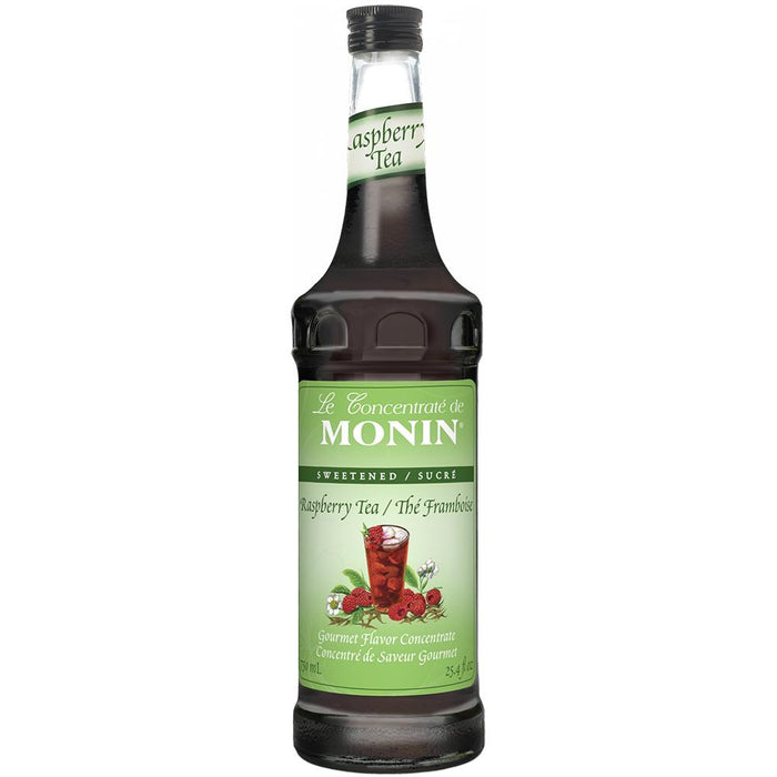 Monin Raspberry Tea Concentrate Syrup Bottle - 750ml-Syrups-monin-Restaurant Supply Drop