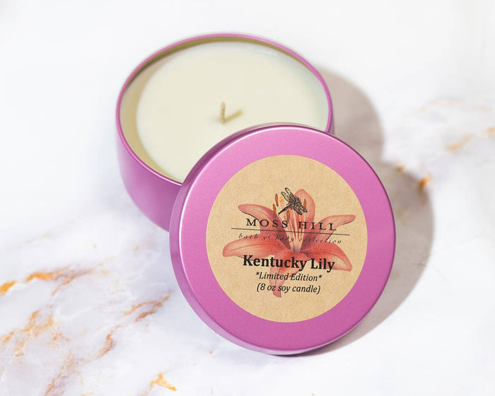 Moss Hill Bath & Body Collection - 8 oz Candle: Kentucky Lily