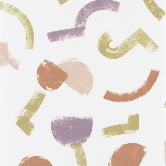 Movement Wallpaper - Parme/Orange