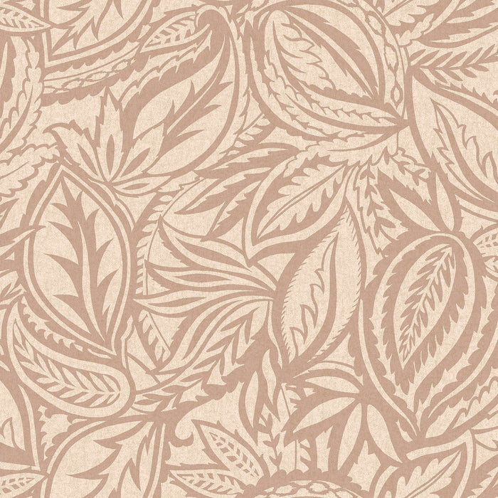 Blush abstract paisley-leaf wallpaper — flat pattern detail, Musa by The Inside