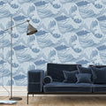 Japanese Style Wave Wallpaper - Large Scale