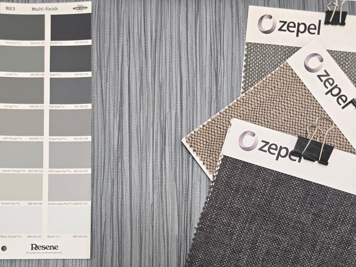 Nobile Architects Textured Heavy Weight WIDE Vinyl Wallpaper - Denim Grey