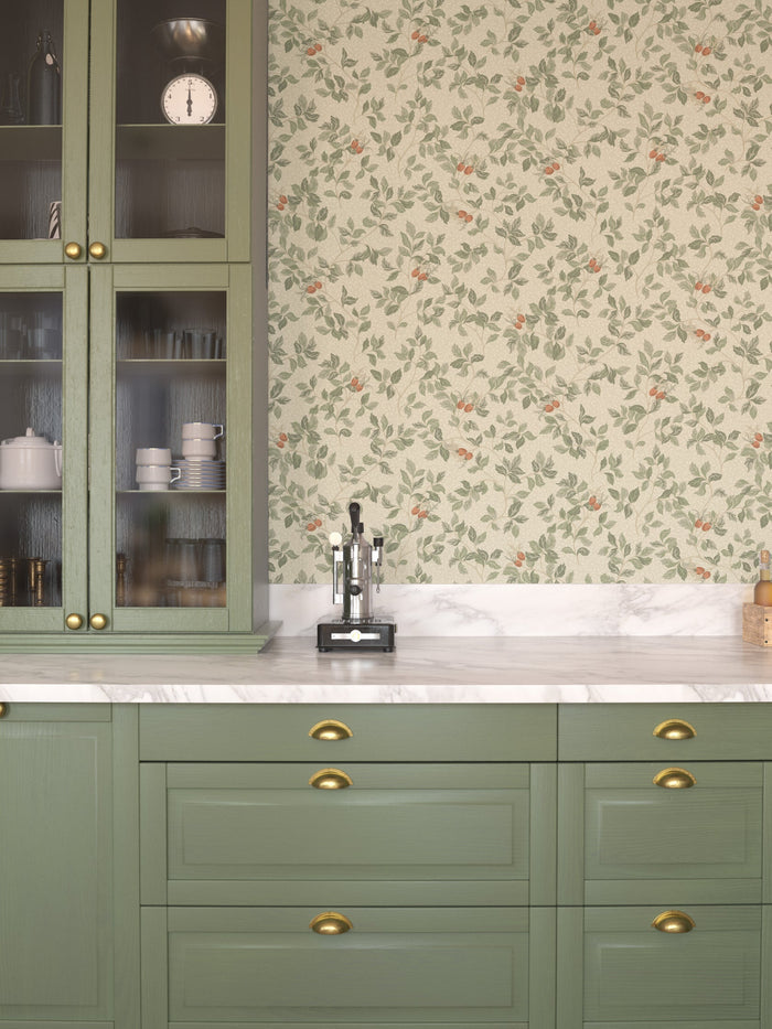 Nora Wallpaper - Beige/Green
