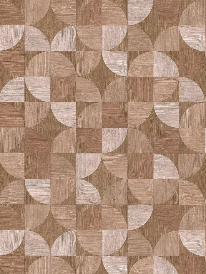 Nordic Copenhagen Geometric Wallpaper - Light Brown - Last 12 Rolls