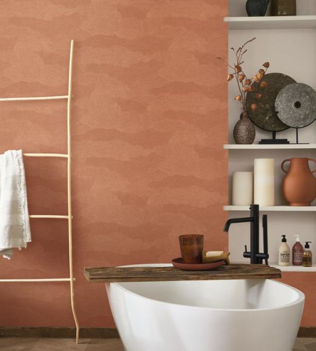 Nubio - Clouds Wallpaper - Terracotta