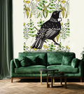 NZ Bird Series - Tui Meadow - Custom Sized Wallpaper Mural (per m2)