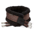 Oaklyn Terra Girth Black Fancy Stitch Black Fleece Liner