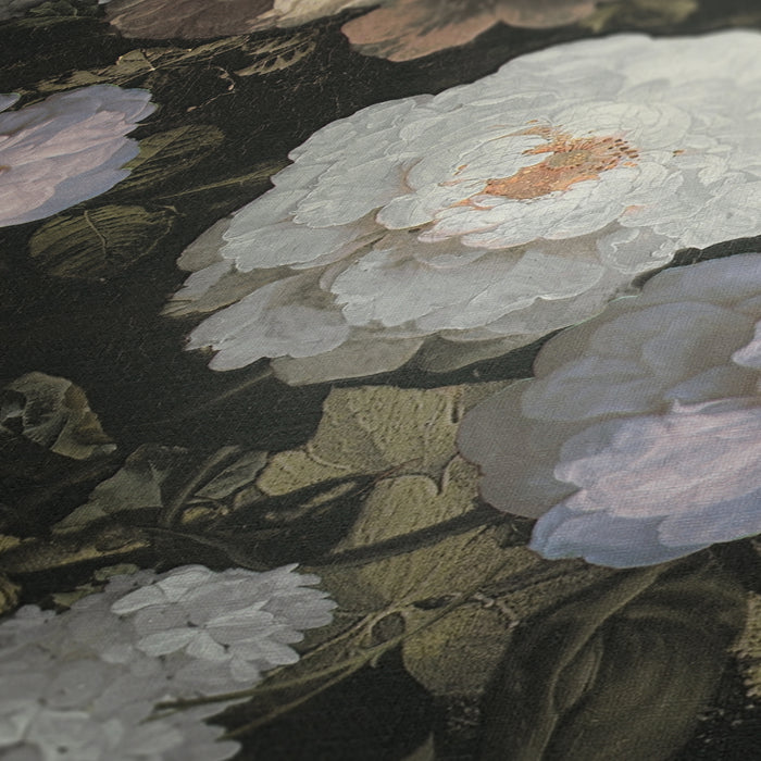 Oil Painting - Floral Vinyl Wallpaper - Pink & White - Last 4 Rolls