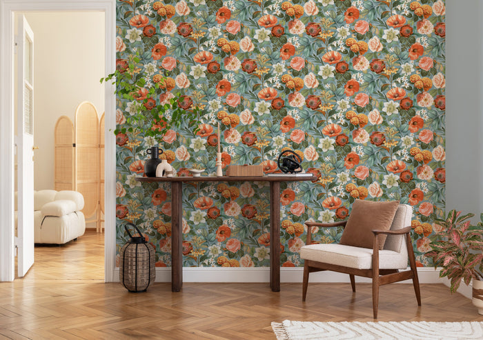 Olivia Floral Wallpaper – Celadon