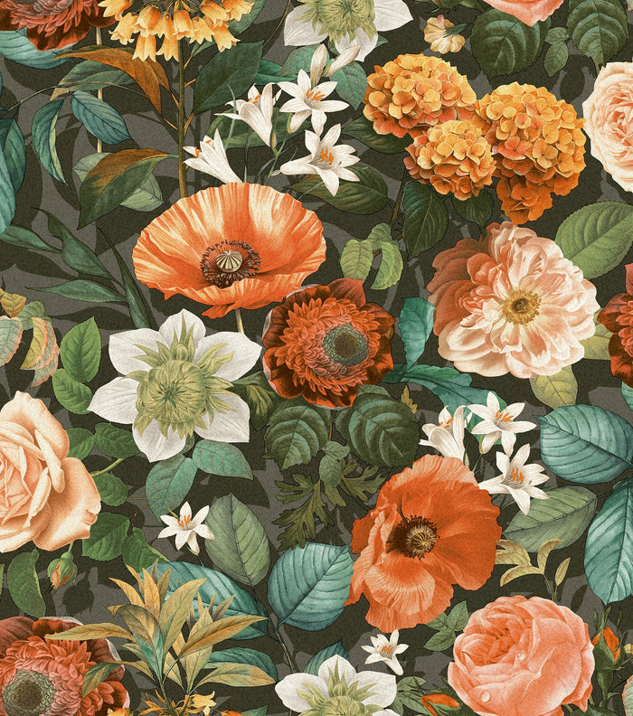 Olivia Floral Wallpaper – Multi pattern detail