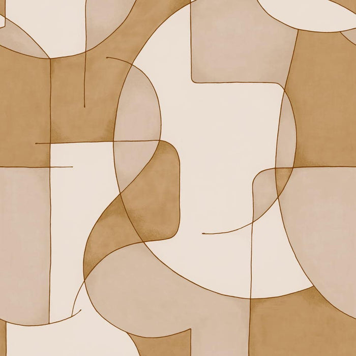 Op'art Geometric Wallpaper - Beige