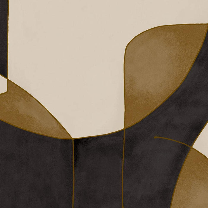 Op'art Geometric Wallpaper - Camel/Black