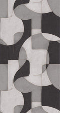 Op'art Geometric Wallpaper - Grey/Black