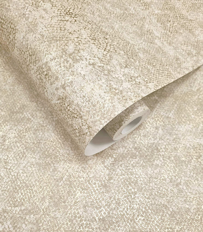 Ophidian Scaled Wallpaper - Cream