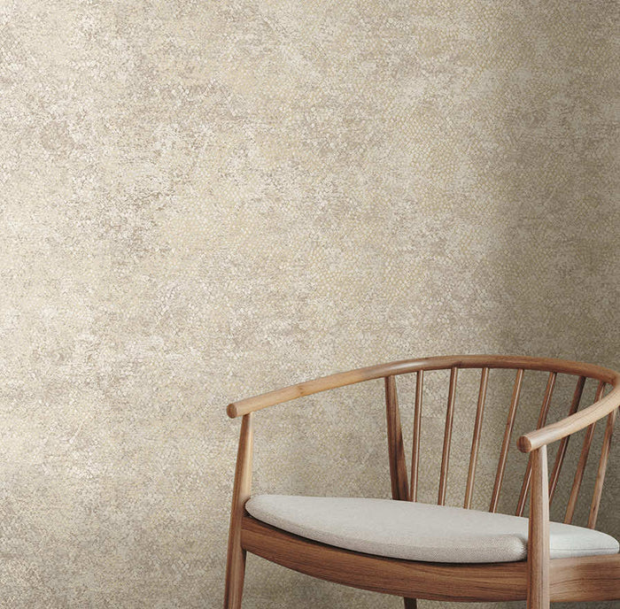Ophidian Scaled Wallpaper - Cream
