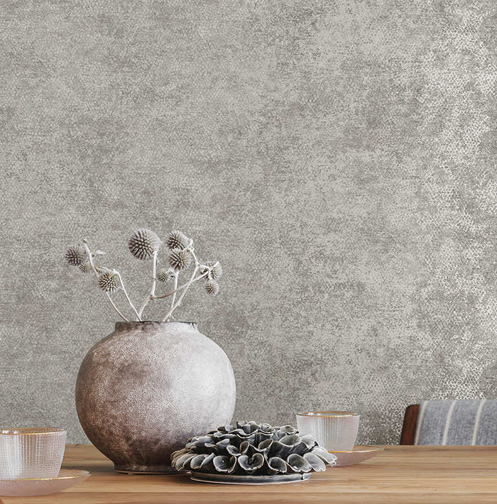 Ophidian Scaled Wallpaper - Grey