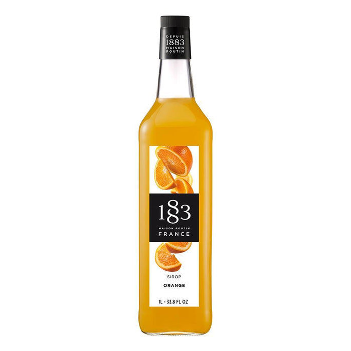 Orange Syrup 1883 Maison Routin - 1 Liter Bottle-Syrups-1883 Maison Routin-Restaurant Supply Drop
