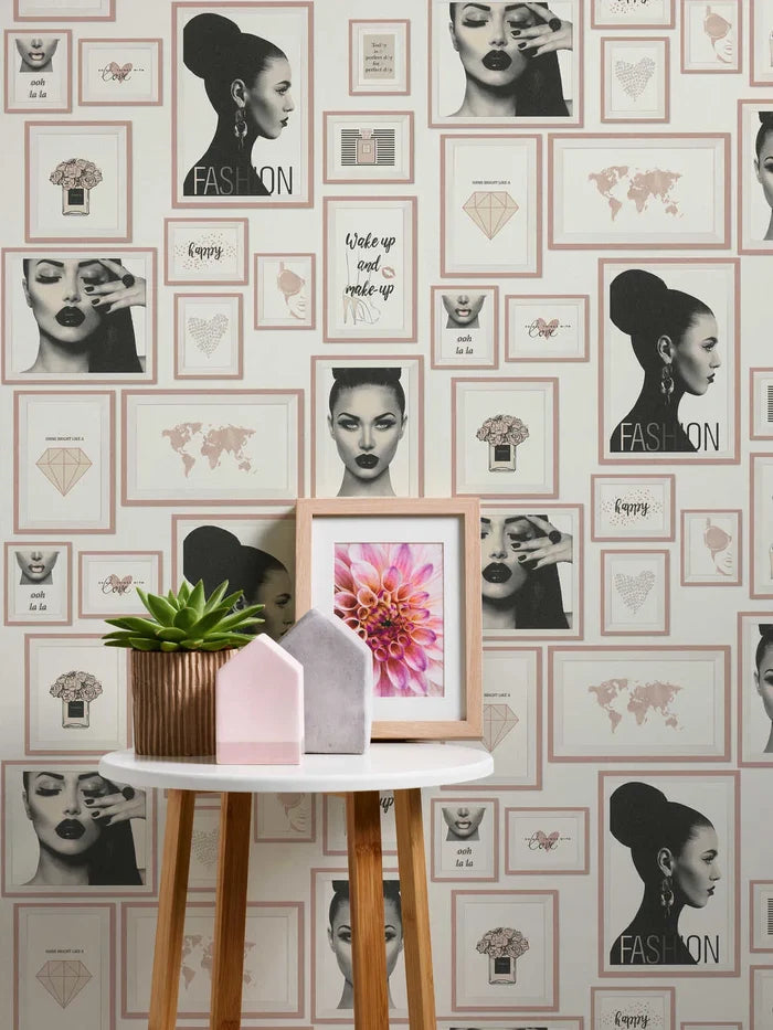 Parisian Portrait - Modern Wallpaper - Beige