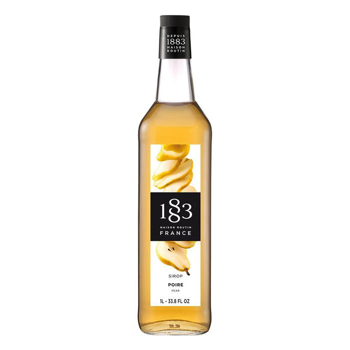 Pear Syrup 1883 Maison Routin - 1 Liter Bottle-Syrups-1883 Maison Routin-Restaurant Supply Drop