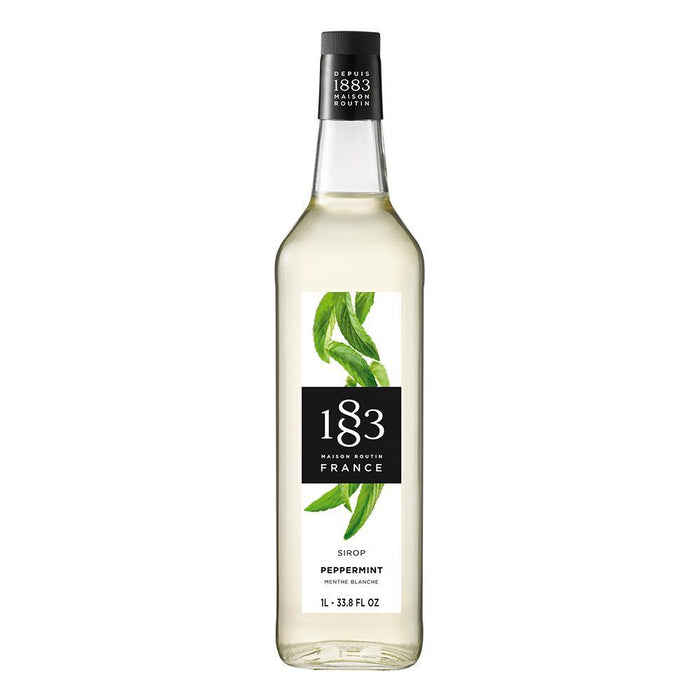 Peppermint Syrup 1883 Maison Routin - 1 Liter Bottle-Syrups-1883 Maison Routin-Restaurant Supply Drop