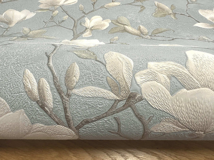 Petalina Textured Wallpaper -  Blue