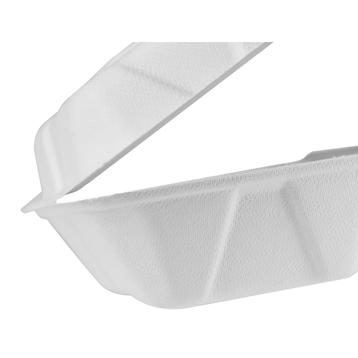PFAS Free Compostable 9''x6'' Bagasse Food Containers - Karat Earth - 200 ct-To-Go Packaging-Karat-Restaurant Supply Drop