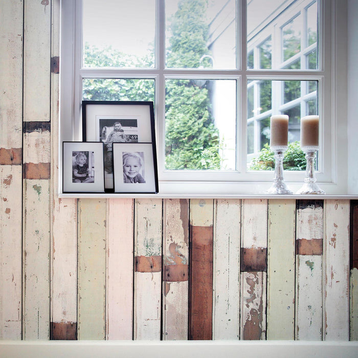 Piet Hein Eek 'Scrapwood Series' Wallpaper - White/Beige