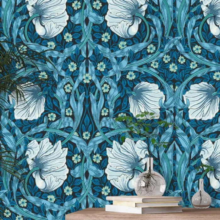 Pimpernel Wallpaper - Midnight/Opal
