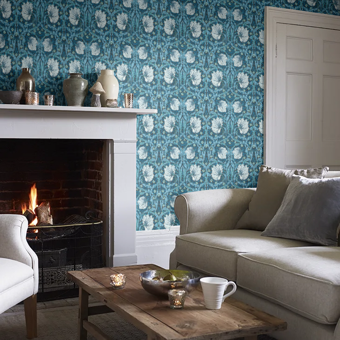 Pimpernel Wallpaper - Midnight/Opal